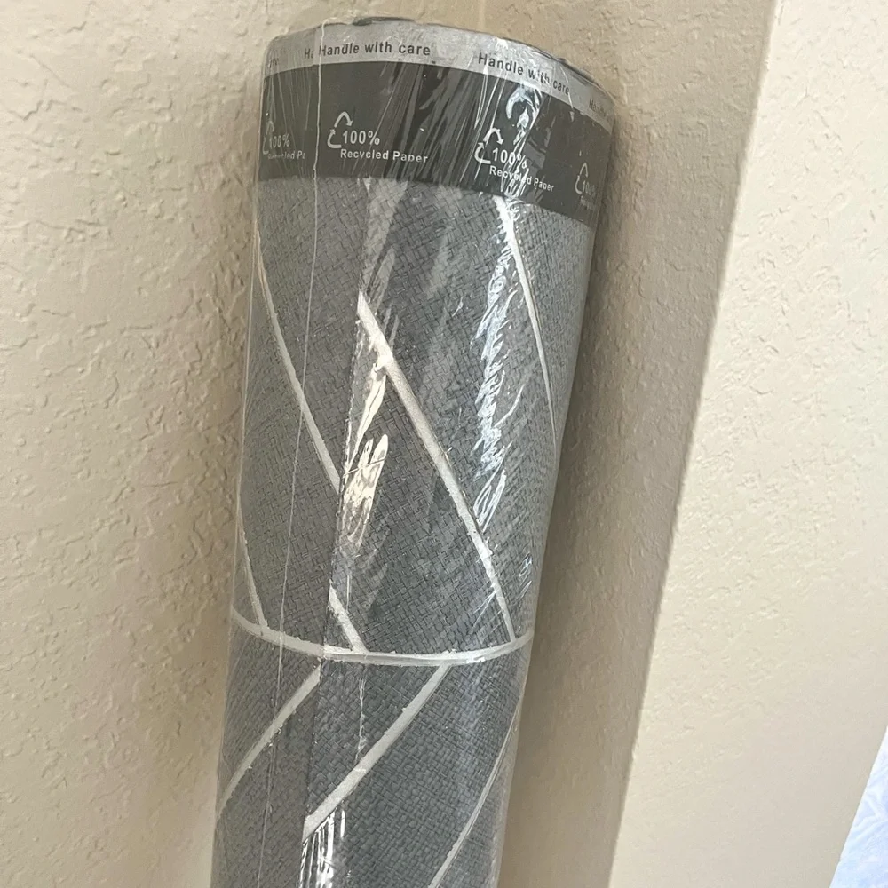 NWT Ronald Redding Wallpaper HO2107 Traveler Atelier Herringbone Gray 1 Bolt +